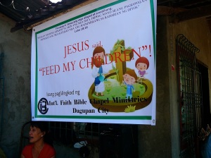 Feeding programs are popular ways to share the gospel of Christ with children in remote areas.